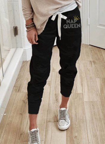 Women's Joggers Winter Solid Full Length High Waist Straight Casual Joggers