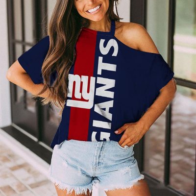 NEW YORK GIANTS Fans Should Support Off-The-Shoulder Top T-Shirt