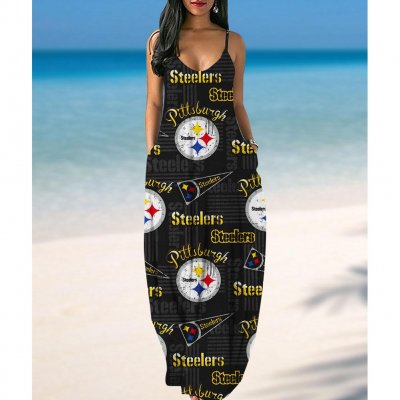 Women's Pittsburgh Steelers Summer Suspender Skirt