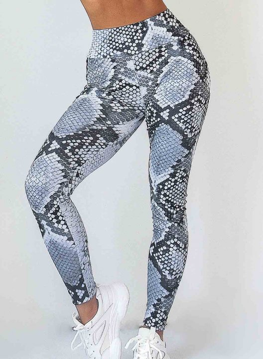 Women's Leggings Slim Serpentine High Waist Casual Track Pants