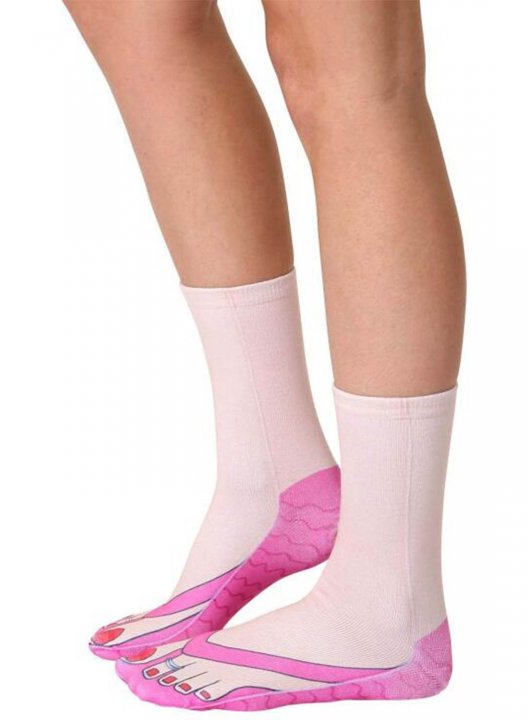 Women's Socks Color Block 3D Simulation Socks