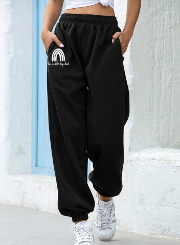 Women's better days ahead Joggers Straight Mid Waist Ankle-length Casual Sweatpants