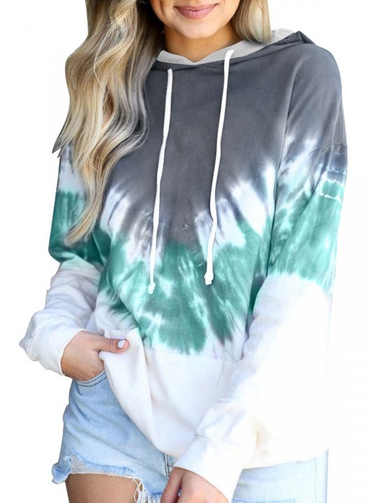 Color Block Long Sleeve Hoodie