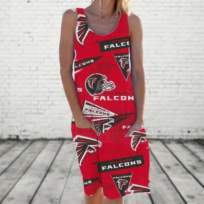 ATLANTA FALCONS Round Neck Sleeveless Knit Dress Vest