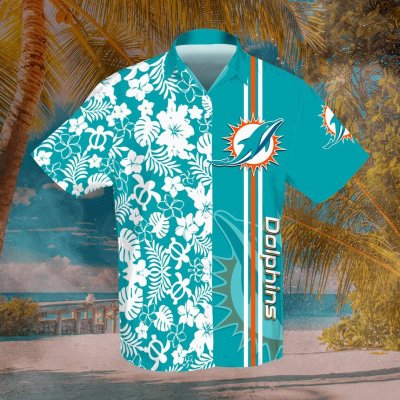 Print Miami Dolphins Hawaiian Shirt Football Team Beach Shirts