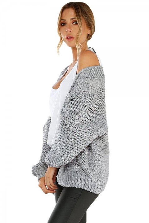 Women's Cardigans Chunky Wide Long Sleeve Knit Cardigan