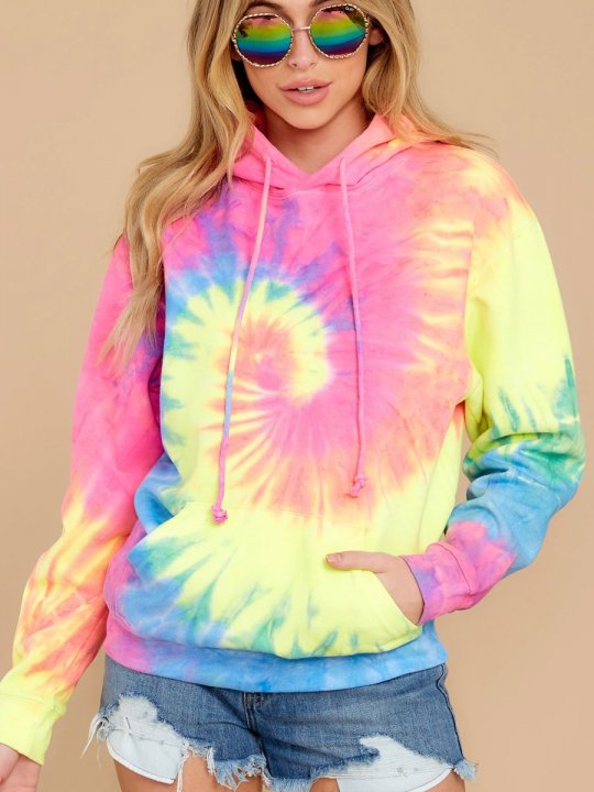 Women's Sky Bomb Spiral Tie Dye Hoodie