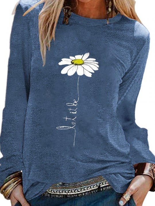 Long Sleeve Floral-Print Shirts & Tops