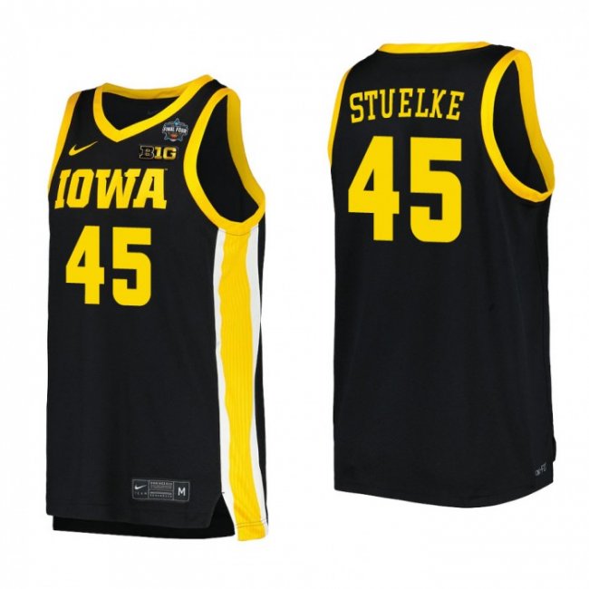 Hannah Stuelke Iowa Hawkeyes 2023 National Championship Women's Basketball Black Jersey