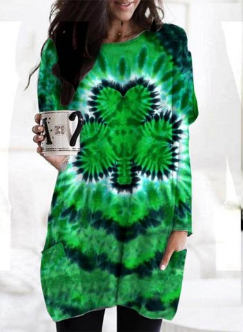 Women's St Patrick's Day Shamrock Tunic Tops Casual Floral Solid Round Neck Short Sleeve Daily Tunics