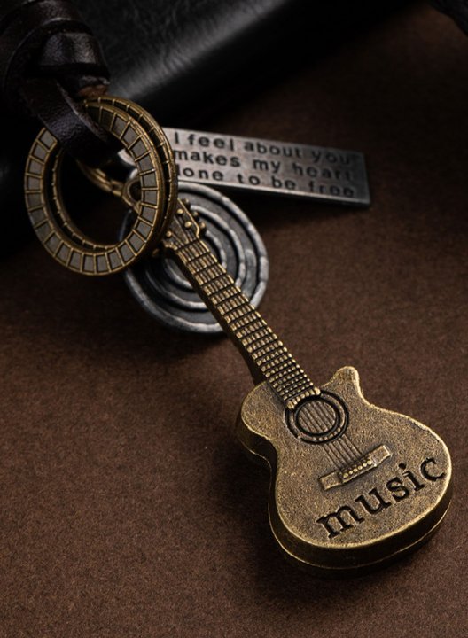 Vintage Alloy Guitar Casual Keychain