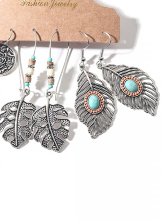 Women's Earrings Tribal Alloy Daily Boho Three-piece Earrings