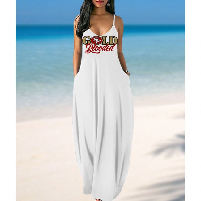 San Francisco 49ers Printed Halter Dress