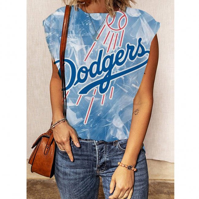 Women's Los Angeles Dodgers Printed Short Sleeve Casual T-shirt