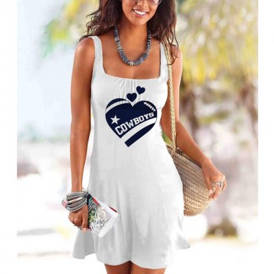 COWBOYS Tube Top Team Print Sleeveless Vest Dress