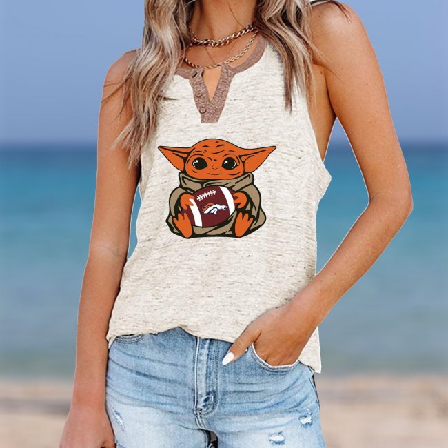 DENVER BRONCOS Should Support Yoda V- Neck Pocket Button Vests