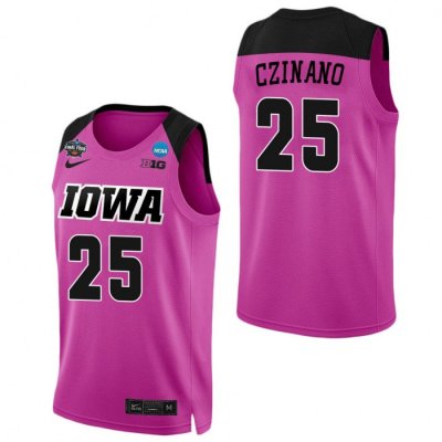 Monika Czinano Iowa Hawkeyes Pink College Women's Basketball Final Four Jersey