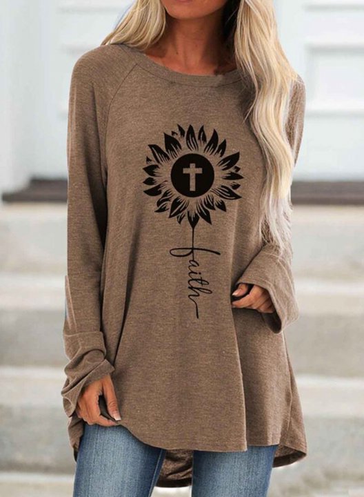 Floral Sunflower Graphic Sweatshirt