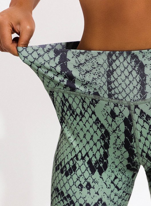 Women's Sets Snake Pattern Fashion Yoga Set