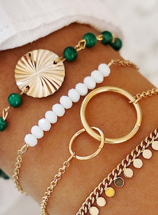 Women's Bracelets Color Block Alloy Bracelets