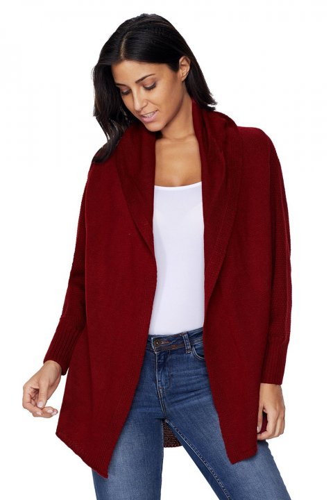 Women's Cardigans Chunky Knit Open Front Dolman Cardigan