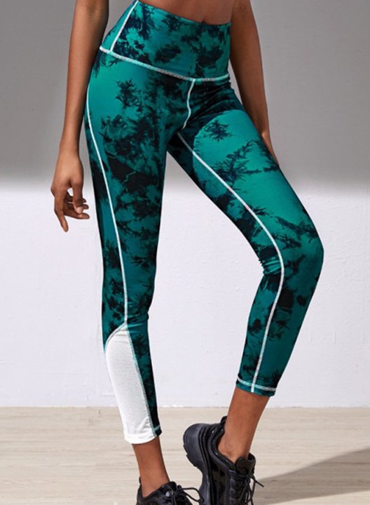 Women's Leggings Slim Tiedye High Waist Daily Casual Track Pants