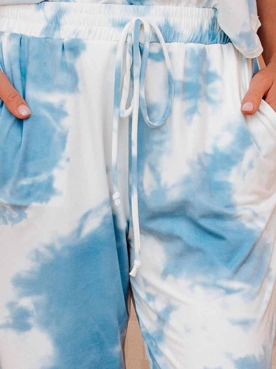 Pop The Sunroof Pocketed Tie Dye Knit Set