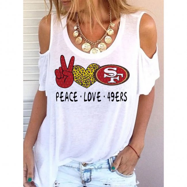 Women's San Francisco 49ers Printed Casual T-shirts