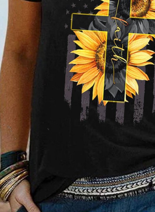 Women's T-shirts Sunflower Cross T-shirt