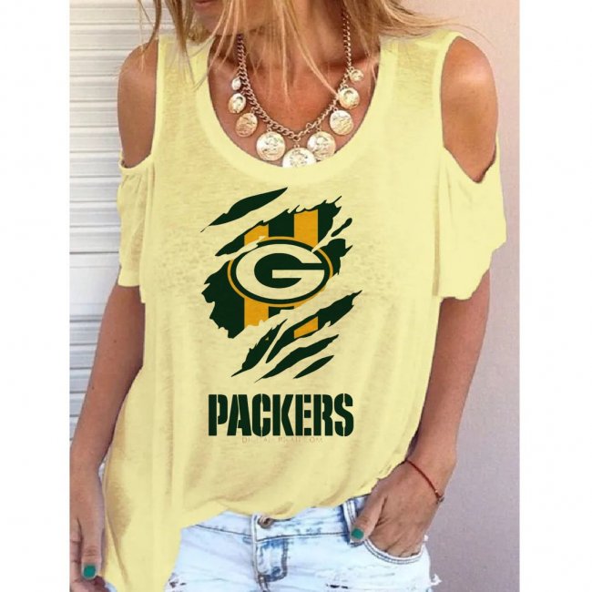 Women's Green Bay Printed Short Sleeve Tops