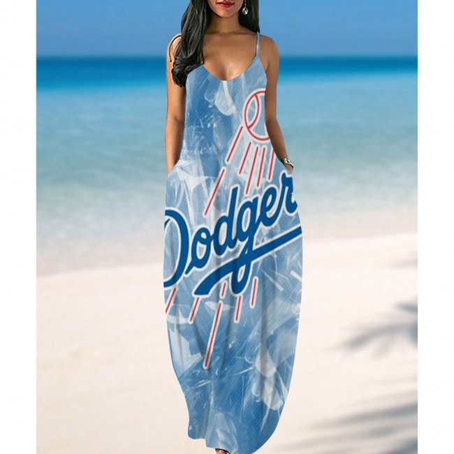 Women's Los Angeles Dodgers Printed Halter Dress