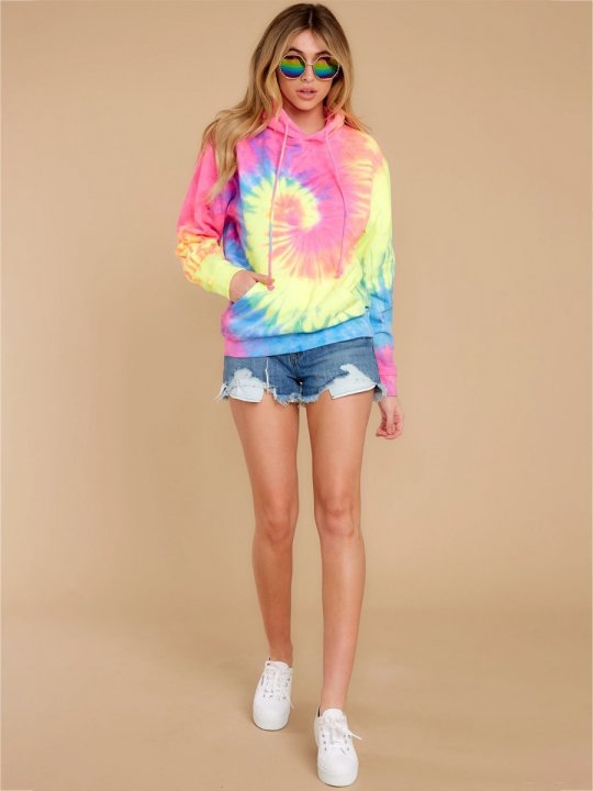 Women's Sky Bomb Spiral Tie Dye Hoodie