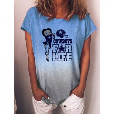 Women's Dallas Cowboys Printed Short Sleeve T-shirts