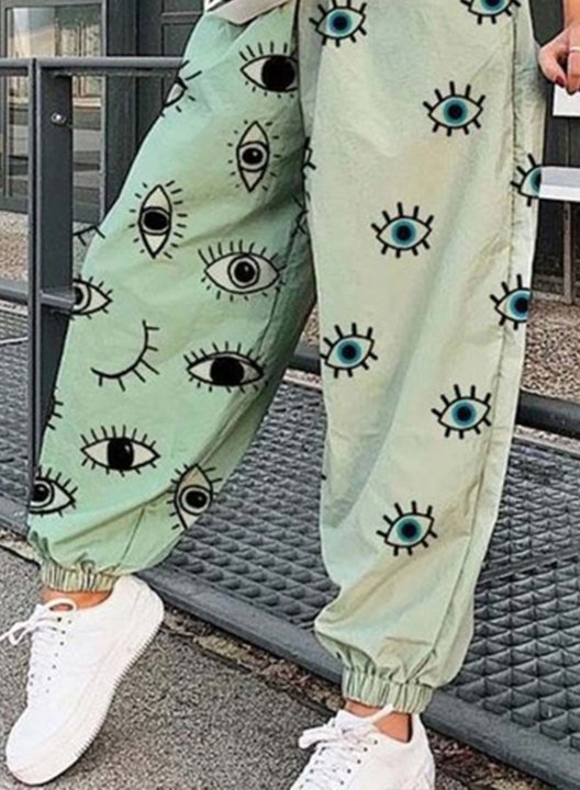 Women's Joggers Abstract Straight High Waist Full Length Pocket Daily Casual Joggers