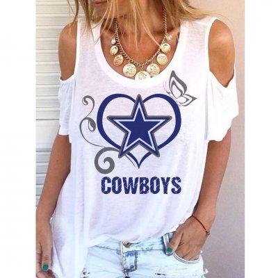 Women's Dallas Cowboys Printed Short Sleeve Top