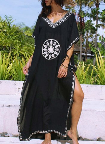 Women's Dresses Tribal Split Beach Maxi Dress