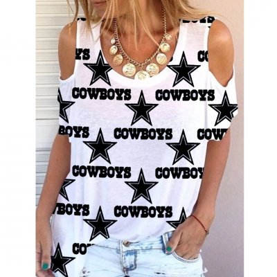 Women's Dallas Cowboys Printed Short Sleeve Top