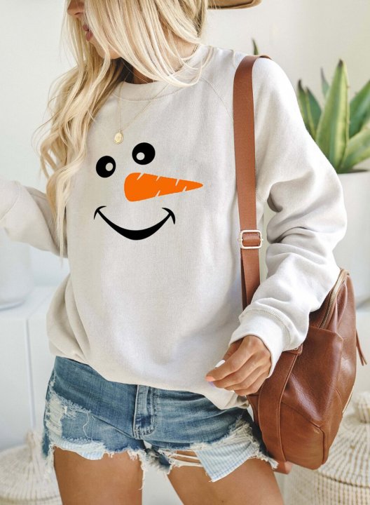 Women's Sweatshirt Round Neck Long Sleeve Sweatshirt