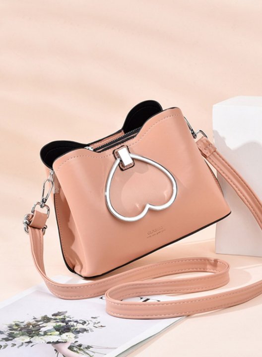 Women's Messenger Bags Solid Heart-shaped Simple Messenger Bag