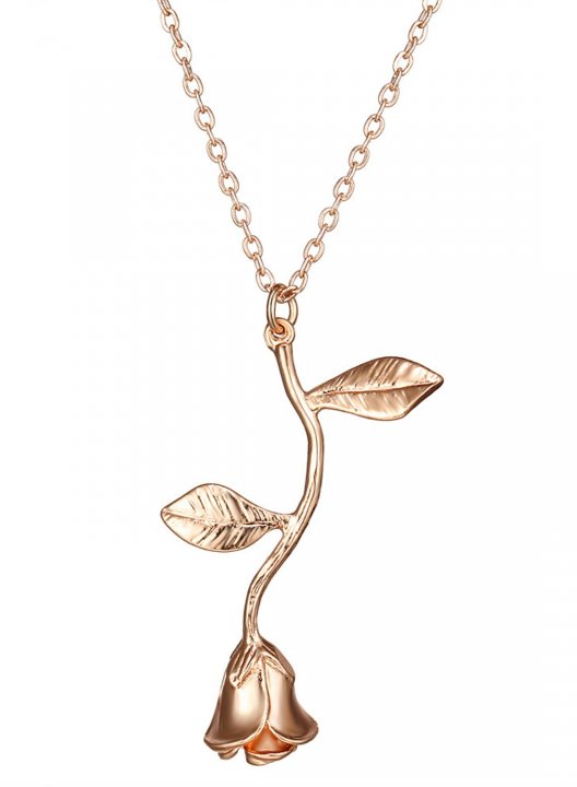 Women's Rose Necklace Solid Metal Necklace