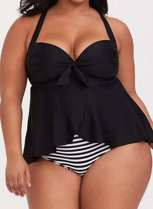 Women's Tankinis Solid Plus Size Tankinis