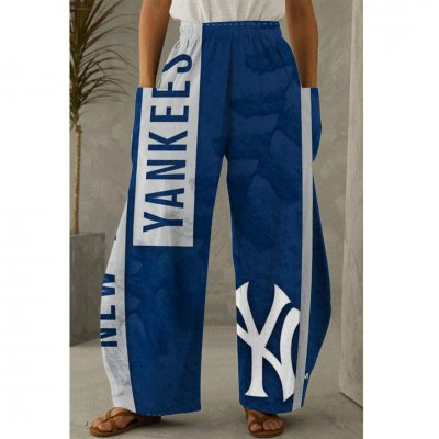 Women's New York Yankees printed pocket pants