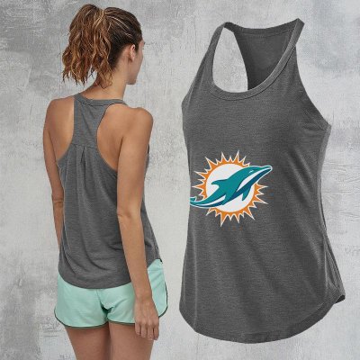Miami Dolphins Sports Vest Women's Beauty Back Yoga Top Sleeveless Running Yoga Clothes Fitness Clothes