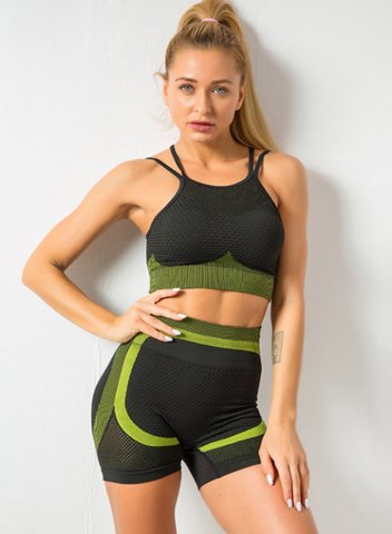 Women's Suits Sports Seamless Quick-drying Yoga Vest Shorts Suit