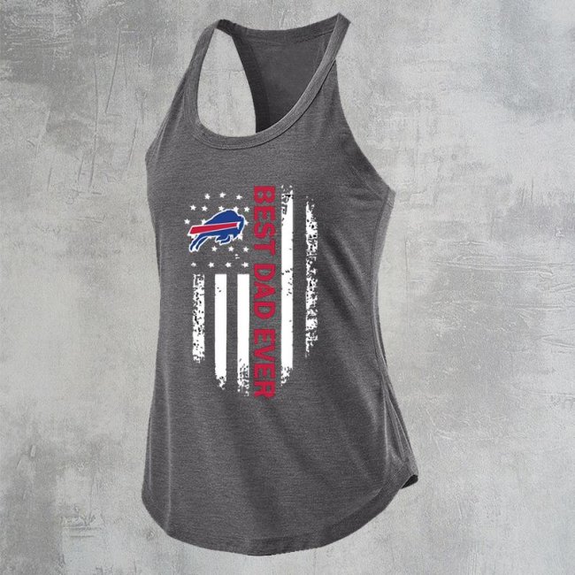 BUFFALO BILLS Sports Vest Women's Beauty Back Yoga Top Sleeveless Running Yoga Clothes Fitness Clothes