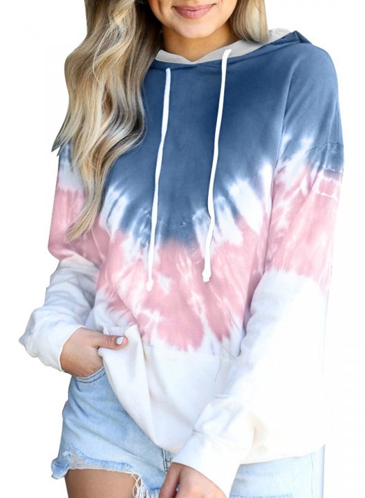 Color Block Long Sleeve Hoodie