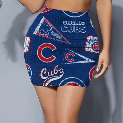 Chicago Cubs Women's Elastic Waist Hip Skirt