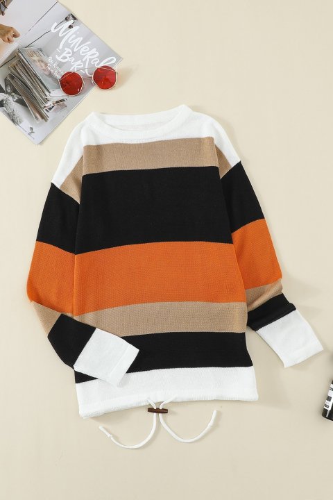 Women's Sweaters Colorblock Knit Pullover Sweaters