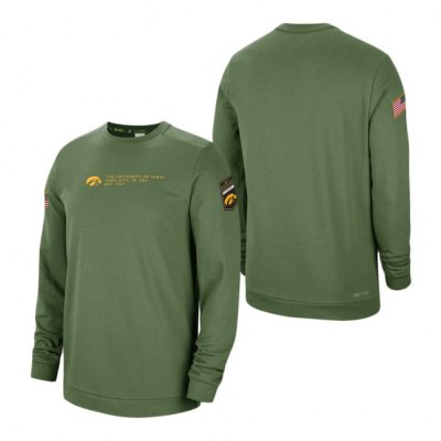 Iowa Hawkeyes Military Pullover Sweatshirt Olive
