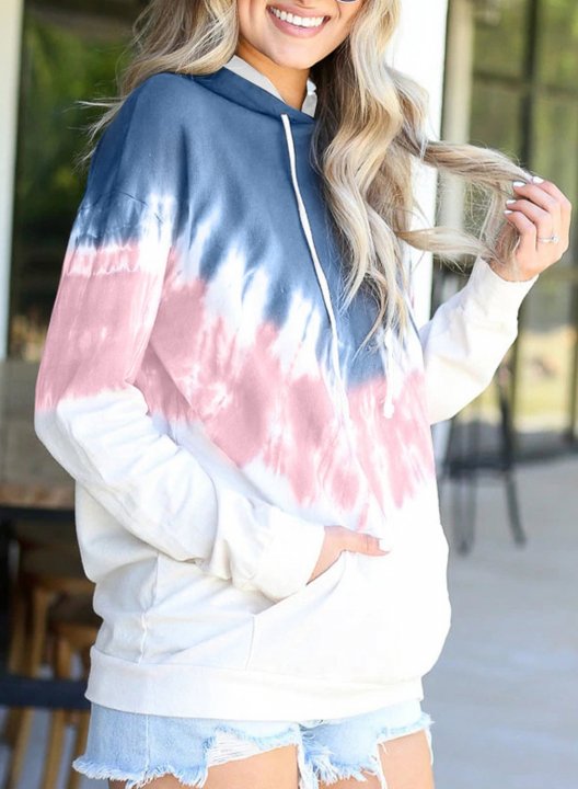 Color Block Long Sleeve Hoodie